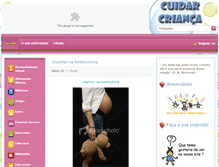 Tablet Screenshot of cuidarcrianca.com